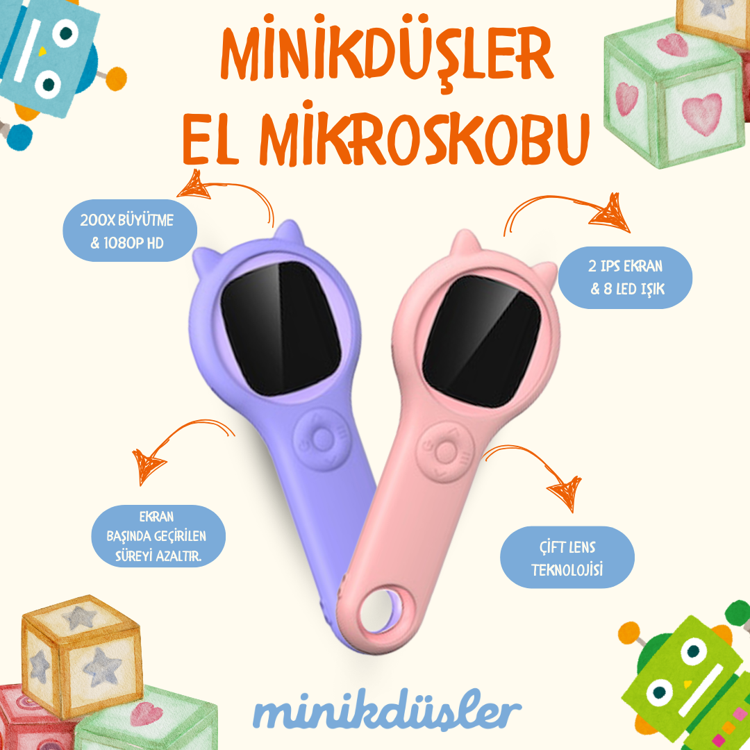 Minik Düşler™ Çocuklar İçin El Mikroskobu