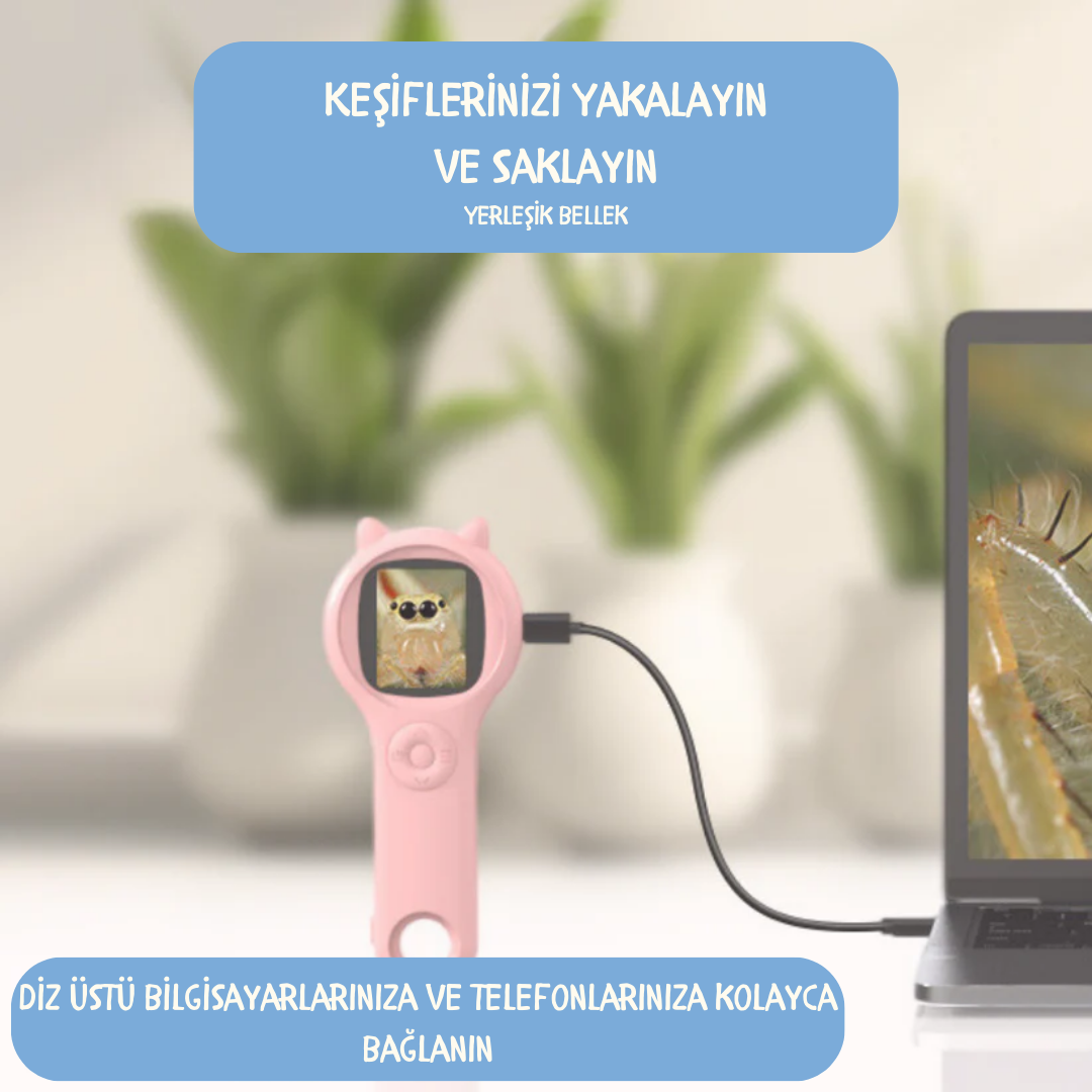 Minik Düşler™ Çocuklar İçin El Mikroskobu
